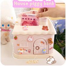 Cargar imagen en el visor de la galería, Hucha alcancia Kawaii con cerradura, organizador grande, caja de almacenamiento, regalo para niñas lindas, ahorro de dinero, cambio de moneda, hucha para niños, decoración de escritorio alcancia KAWAI MOD 6273
