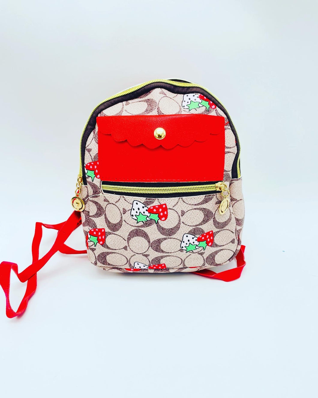 Mochila de fresa moda 22x18x8