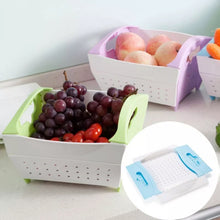 Cargar imagen en el visor de la galería, Cesta plegable para lavar verduras, cesta de drenaje multifunción para cocina, cestas de limpieza de frutas, suministros para el hogar
