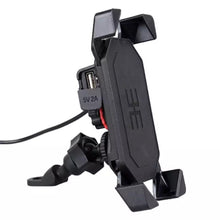 Cargar imagen en el visor de la galería, Soporte de montaje en espejo para manillar de motocicleta, con cargador USB, 1 ud. MOD CD-3082
