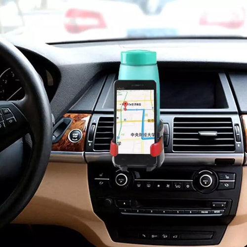 Soporte de teléfono móvil para samsung huawei xiaomi iphon con taza de agua y salida de aire acondicionado para coche multifunción Mod zJ53 - mychinashop.com