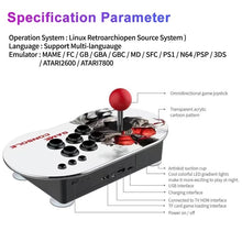 Cargar imagen en el visor de la galería, Consolas de videojuegos con Joystick Dual, consola con más de 15000 juegos clásicos, compatible con 4 jugadores, mando con PS1/GB/CPS/SFC/FC MOD M9 PANDORA
