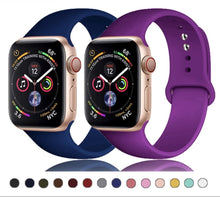 Cargar imagen en el visor de la galería, Correa lisa 42 mm smart  wach varios colores Correa de silicona para Apple Watch, banda de 44mm, 40mm - mychinashop.com
