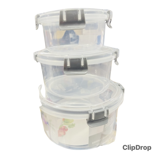 Nueva fiambrera triple con dos juegos de cubiertos para horno de micro hondas con tapa de sellado 550ml+1200ml+2200ml de capacidad BPA FREE