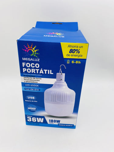 Foco de trabajo portátil con gancho de 36 W de consumo y 180 W de iluminación Mod EM04W36 - mychinashop.com