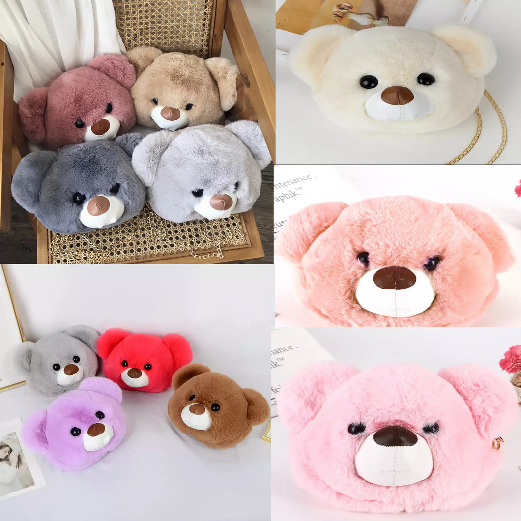 Mochila de oso de peluche para niña