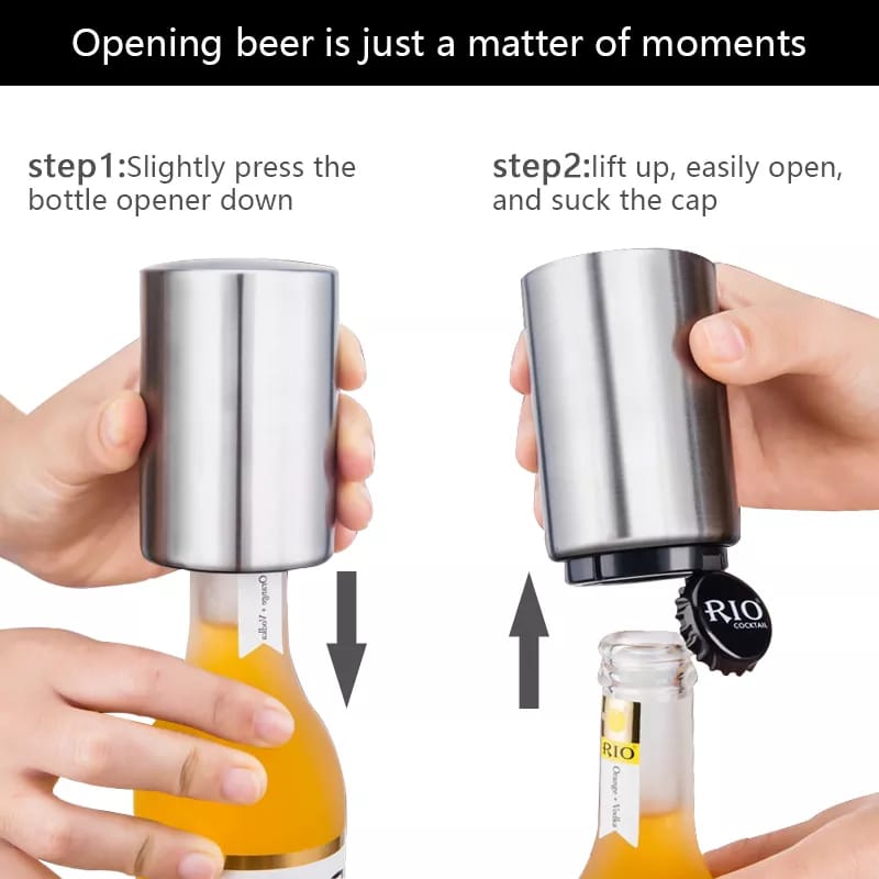 Destapador para cerveza refresco alta calidad en acero inoxidable MOD 2