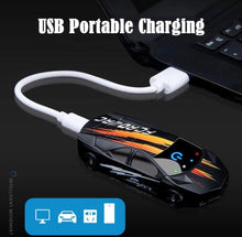 Cargar imagen en el visor de la galería, Encendedor de plasma recargable USB de coche carreras metro de manda único color ORO
