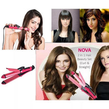 Cargar imagen en el visor de la galería, Plancha de pelo multifunción 2 en 1 para mujer, rizador de pelo, herramientas de belleza para mujer, rizador de pelo profesional Mod FD2009 - mychinashop.com
