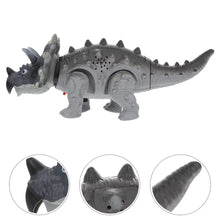 Cargar imagen en el visor de la galería, Triceratops luz y sonido Juguetes Educativos de gran tamaño para niños, robot de dinosaurio eléctrico para caminar, modelo electrónico de Animal con sonido ligero MOD 817
