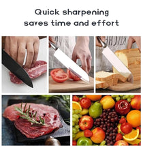 Cargar imagen en el visor de la galería, Afilador de cocina multifunción con batería integrada y carga USB, cortador automático ajustable - mychinashop.com

