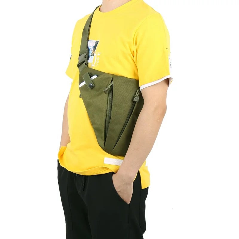 Funda de pistola de caza de nailon oculta para hombre, bolso de hombro para mano izquierda, antirrobo, bolsa de pecho, bolsa de pistola de almacenamiento táctico