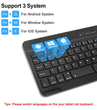 Cargar imagen en el visor de la galería, Mini teclado inalámbrico teclado Bluetooth para ipad teléfono tableta de goma teclado recargable para Android ios Windows MOD GH2209
