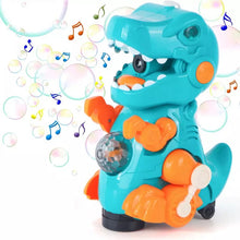Cargar imagen en el visor de la galería, Máquina de burbujas de dinosaurio eléctrico para niños juguetes de iluminación Musical de Verano al aire libre soplador de burbujas mágico creativo pistola de juguete pomperos de jabon para niños pistola de burbujas MOD ZR130-2
