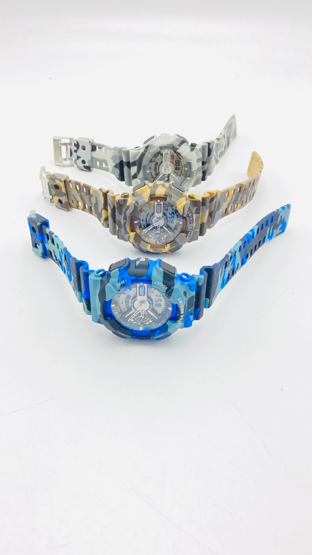 Reloj digital camuflaje con cronómetro resistente al agua