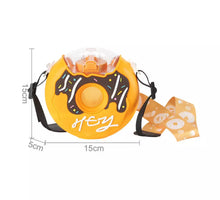 Cargar imagen en el visor de la galería, Botella de agua con diseño de Donut para niños, bote de estilo lindo creativo con pajita, 380ml, portátil, a prueba de fugas, MOD 2010
