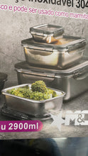 Cargar imagen en el visor de la galería, Fiambrera de acero inoxidable 304 a prueba de fugas, MOD GH4698 contenedor de almacenamiento de alimentos, Bento, cuencos, capacidad para el hogar, contenedor de alimentos, viaje, 4 pz
