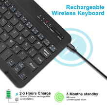 Cargar imagen en el visor de la galería, Mini teclado inalámbrico teclado Bluetooth para ipad teléfono tableta de goma teclado recargable para Android ios Windows MOD GH2209
