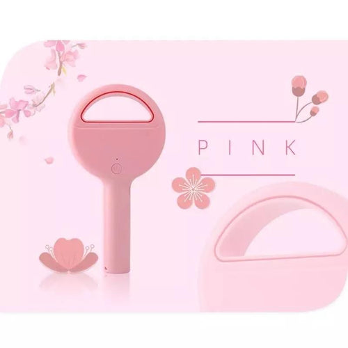 Ventilador 360° con tres velocidades color rosa - mychinashop.com