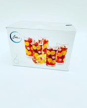 Cargar imagen en el visor de la galería, Set 6 pz de vasos de vidrio MOD CRISA
