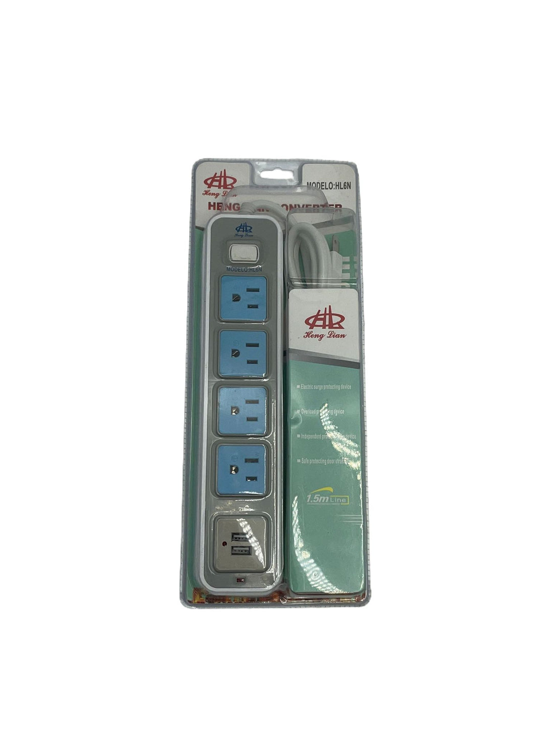 Multicontacto con entradas usb 1.5 m MOD HL6N