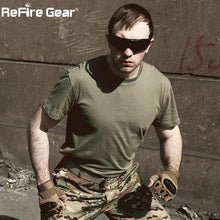 Cargar imagen en el visor de la galería, Nueva camiseta de camuflaje para caza al aire libre transpirable para hombres, camiseta de combate Dry Sport Camo Camp UNITALLA negra café beige camuflaje colores surtidos - mychinashop.com
