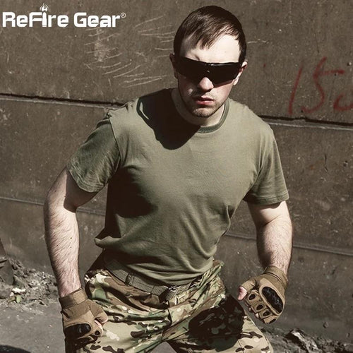 Nueva camiseta de camuflaje para caza al aire libre transpirable para hombres, camiseta de combate Dry Sport Camo Camp UNITALLA negra café beige camuflaje colores surtidos - mychinashop.com