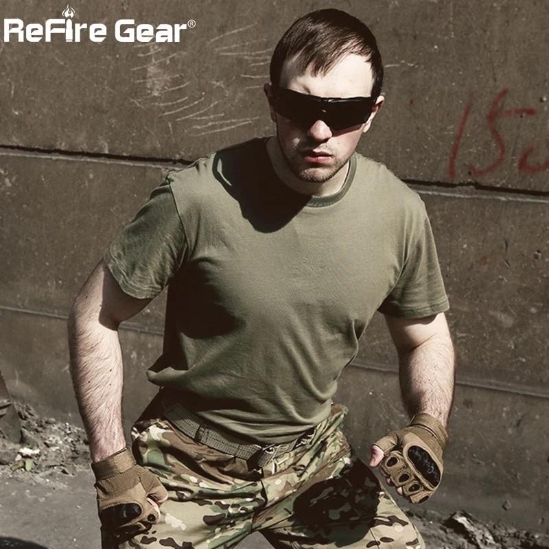 Nueva camiseta de camuflaje para caza al aire libre transpirable para hombres, camiseta de combate Dry Sport Camo Camp UNITALLA negra café beige camuflaje colores surtidos - mychinashop.com