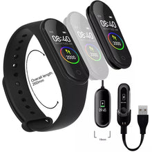 Cargar imagen en el visor de la galería, Reloj inteligente M4 con Bluetooth, pulsera con rastreador de Fitness, podómetro, monitor de ritmo cardíaco y presión arterial, resistente al agua
