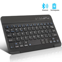 Cargar imagen en el visor de la galería, Mini teclado inalámbrico teclado Bluetooth para ipad teléfono tableta de goma teclado recargable para Android ios Windows MOD GH2209
