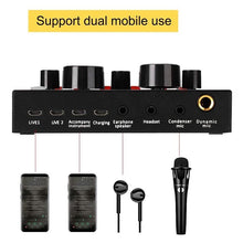 Cargar imagen en el visor de la galería, Tarjeta de sonido externa V8, auriculares con USB, micrófono, Webcast, entretenimiento Personal, Streamer, transmisión en vivo para PC, teléfono y ordenador MOD KIT micrófono V8
