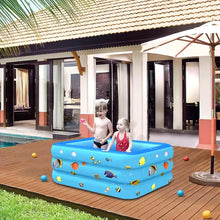 Cargar imagen en el visor de la galería, Bañera de natación inflable para niños, de 2 capas juguete, motivo de peces, deportes acuáticos 150x110x50 MOD TOY129
