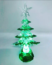 Cargar imagen en el visor de la galería, Pino navideño Transparente con luz 15 cm
